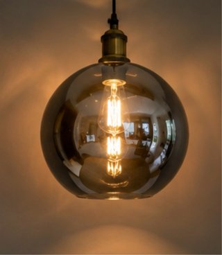 Lampadario Sospensione RINA Vetro Fumé Ø30cm