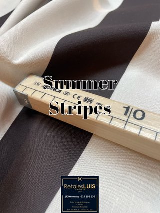 Loneta HP Summer Stripes Blanco&Negro