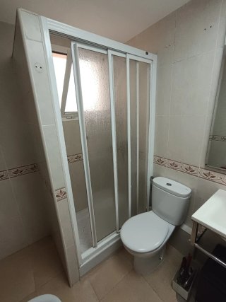 Mampara Ducha 100x180cm Aluminio y PVC