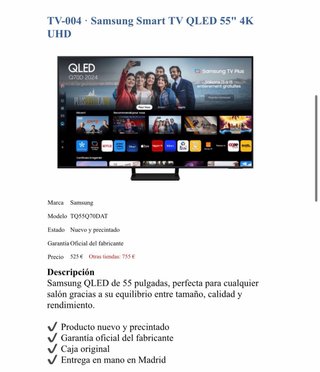 Samsung Smart TV QLED 55 4K UHD