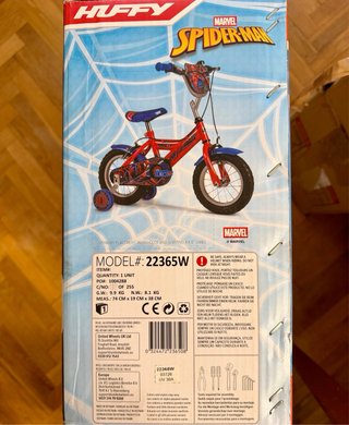Bicicleta Infantil Spiderman Huffy 12 3-5 Años