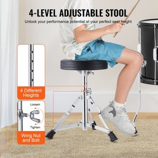 Juego de Batería para Niños, 5 Piezas, Juego de Batería Completo para Principiantes de 16 pulgadas con Bombo, Toms, Caja, Batería de Suelo, Trono Ajustable, Platillo, Pedal de Hi-Hat y Dos Pares d...