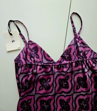 Vestido Basyco Estampado Rosa y Morado Talla Única