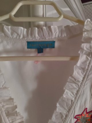 Vestido blanco verano flores S