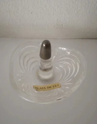 Anillero Plata y Cristal Vintage