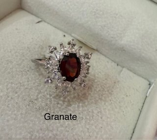 Anillos minerales Naturales plata925  Ajustables