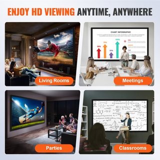 Pantalla de Proyector Diagonal de 110 Pulgadas 16:9 Pantalla de Proyector 4K HD Pantalla de Película Marco Fijo Pantalla de Proyector 3D para Uso en Casa y al Aire Libre (110 pulgadas)