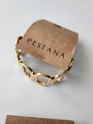 Conjunto Brazalete y Pendientes Pestana Oro Rosa