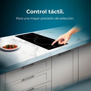 Cecotec Placa Vitrocerámica Compacta 2 Fuegos