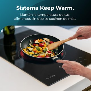 Cecotec Placa Vitrocerámica Compacta 2 Fuegos