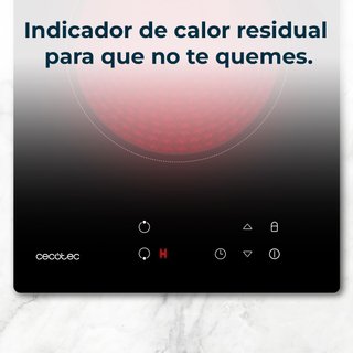 Cecotec Placa Vitrocerámica Compacta 2 Fuegos