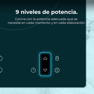 Cecotec Placa Vitrocerámica Compacta 2 Fuegos