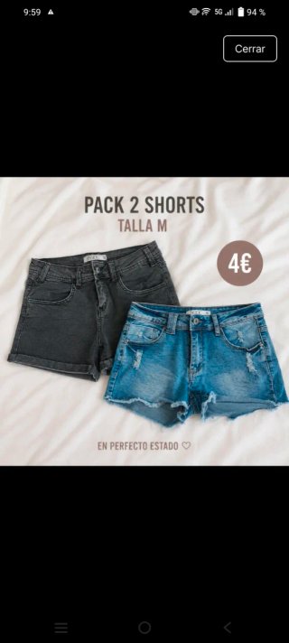 Pack 2 Shorts INSIDE Talla M