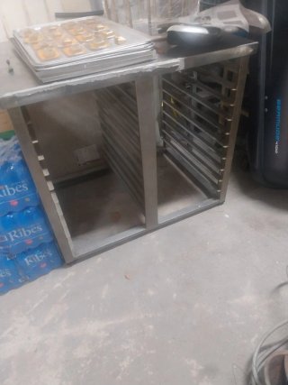 Mesa de acero inoxidable para horno 96x70