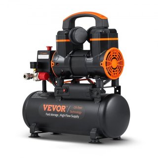 Compresor de Aire 7.9 L 900W 2.2 CFM@ 90PSI 70 dB Ultra Silencioso Sin Aceite