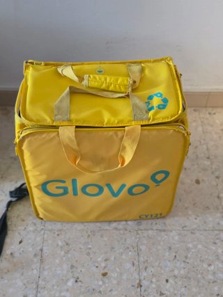 Mochila reparto amarilla y plateada