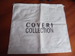 Portaborsa Coveri Collection tessuto bianco sporco