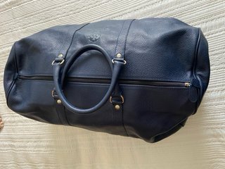 Bolso de viaje azul de piel Champions League