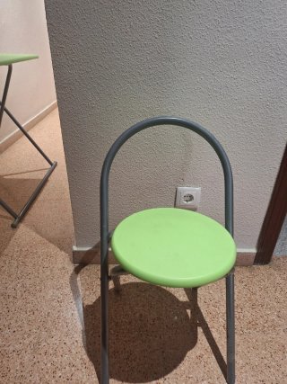 Mesa y Silla Plegable Cocina Verde