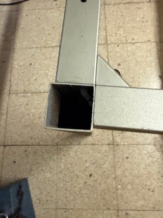 Mesa de cristal y metal para 4 personas