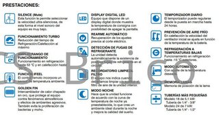 Aire Acondicionado Inverter Calefacción Wifi 2236 frigorías