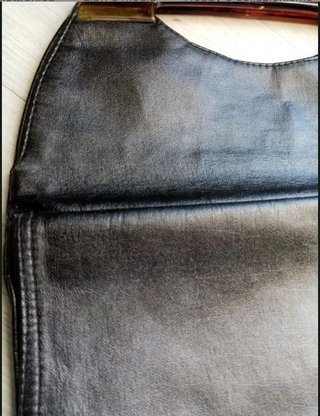 Borsa pelle vintage manico plastica anni '70