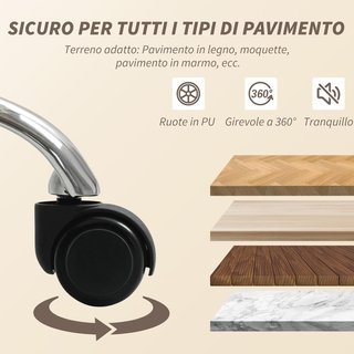 Silla De Oficina Masajeadora 4 Puntos Vibrante Con Función De Balanceo Y Calor, Silla De Oficina Escritorio En Piel PU Con Apoyabrazos Plegables, Altura Ajustable, Negro