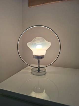 Lampada Space Age Metallo Vetro
