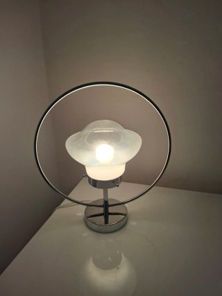 Lampada Space Age Metallo Vetro