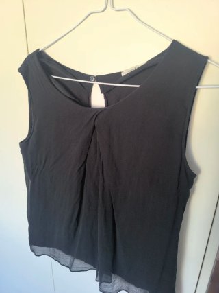 Blusa Bimba y Lola Negra sin Mangas