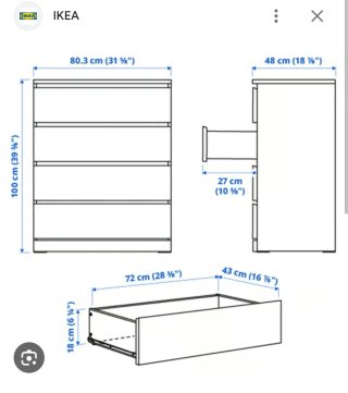 Cómoda Malm Ikea Blanca