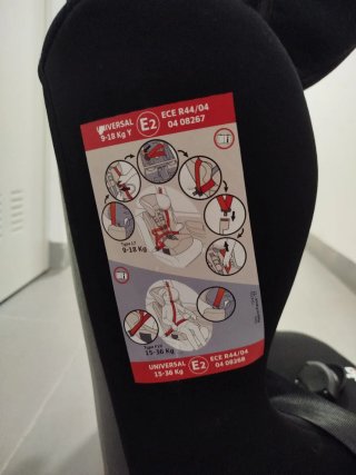 Silla coche Nania 9-36 kg sin Isofix.