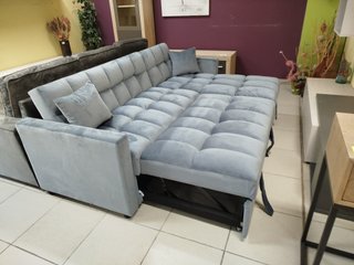 Sofá Chaise Longue Gris Convertible 170x190