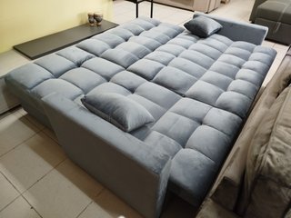 Sofá Chaise Longue Gris Convertible 170x190