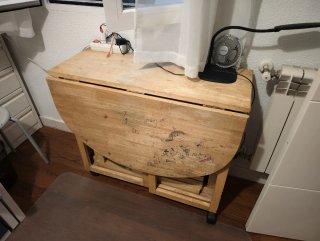 Mesa Auxiliar Plegable con Ruedas