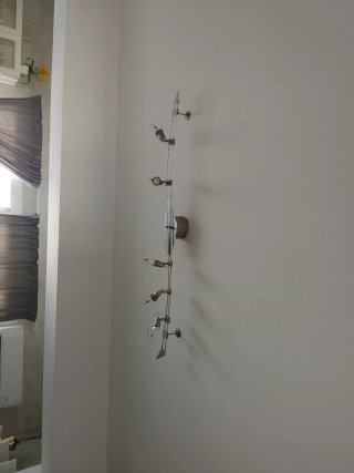 Lámpara de pared plateada