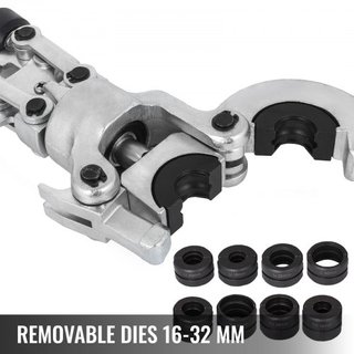 Herramienta de Crimpado Hidráulica 6T, Pinzas de Prensa 16-20-25-32MM, Pinzas de Crimpado en Forma U/TH, Pinzas de Prensa de Mano PE-X para Tubos Compuestos PEX