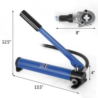Herramienta de Crimpado Hidráulica 6T, Pinzas de Prensa 16-20-25-32MM, Pinzas de Crimpado en Forma U/TH, Pinzas de Prensa de Mano PE-X para Tubos Compuestos PEX