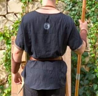 Camisa vikinga medieval atrezzo negra
