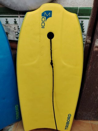 2 Tavole Bodyboard Tribord 100M Blu e Giallo