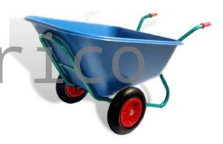 Carretilla Cuba 300 Litros Polipropileno - 2 Ruedas Neumáticas