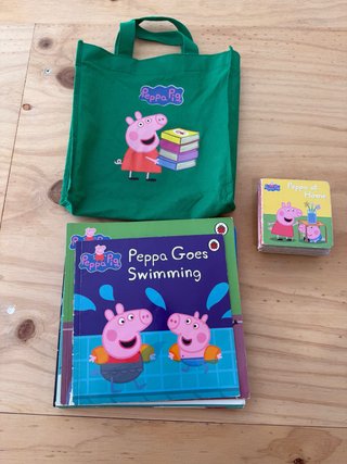 Set de libros Peppa Pig en inglés + bolsa