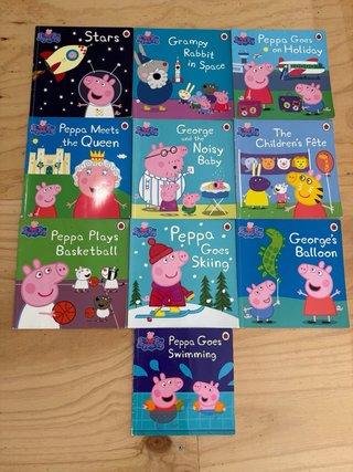 Set de libros Peppa Pig en inglés + bolsa