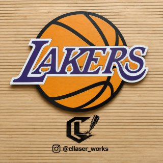 Decoración Lakers Madera