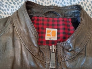 Chaqueta Piel Hugo Boss Marrón