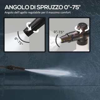 Hidrolavadora de Alta Presión 1600W con Kit de Limpieza y Boquilla Regulable, Hidrolavadora Profesional, Cobre y Aluminio, Caudal Máx 390 L/H, 130 Bar, para Auto Jardín Casa, Azul y Negro