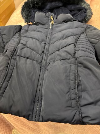 Abrigo acolchado niña azul