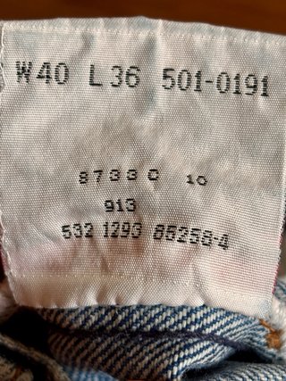 Jeans Levi's 501 Vintage USA Uomo W40 L36