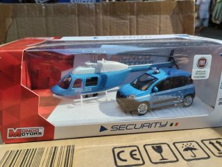 Modellino Elicottero e Auto Polizia Mondo Motors
