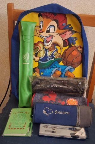 Lote escolar: mochila, estuches, libreta y más